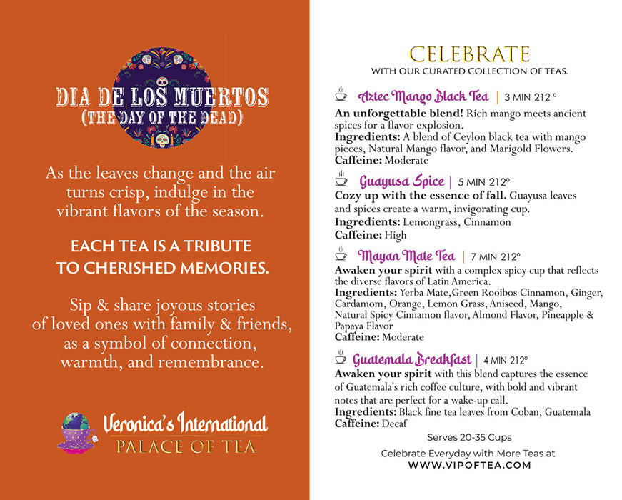 Day of The Dead ( Dia de Los Muertos ) Tea Collection Box
